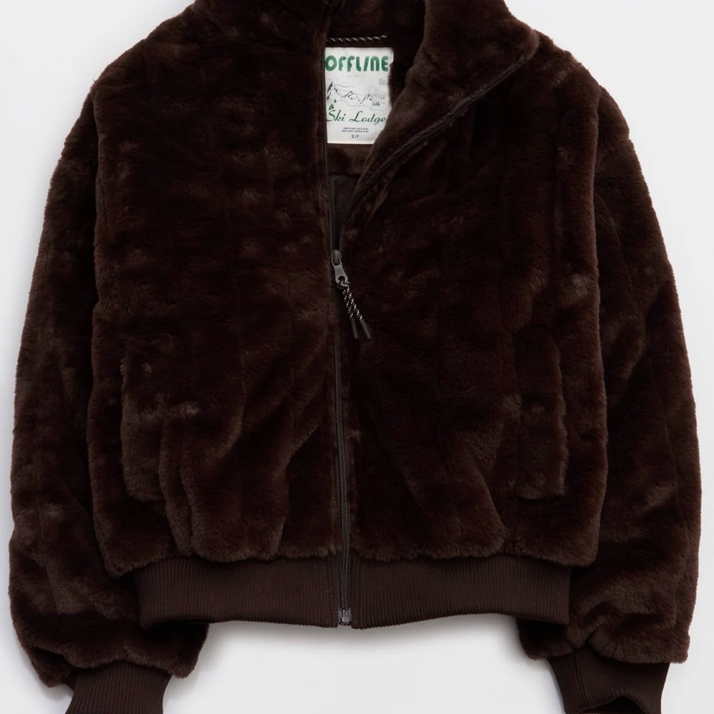 OFFLINE By Aerie Faux Fur Full Zip Jacket